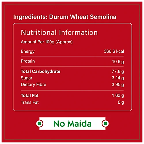 Del Monte Food Craft Penne Pasta Nutritional Information