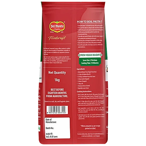 Penne Pasta, Food Craft Penne, 1KG Penne Pasta
